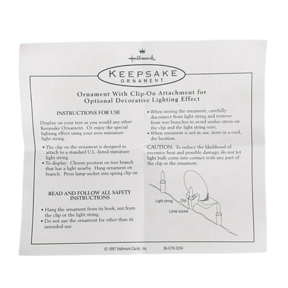 Hallmark Happy Christmas To All 1997 Vintage Keepsake of Membership Ornament - Picture 7 of 16